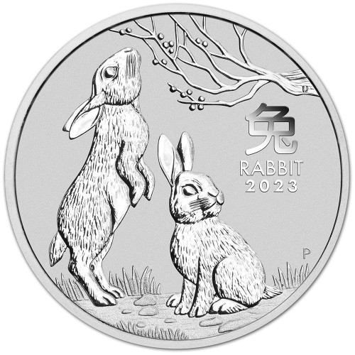 2023 P Australia Silver Lunar Series III Year of the Rabbit 2 oz $2 - BU [23-P-RABBIT-S2-BU]