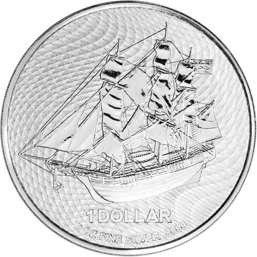 2023 Cook Islands Silver Bounty Sailing Ship 1 oz $1 BU  [23-CK-SSHIP-S1-BU]