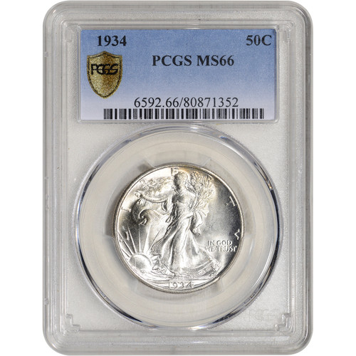 1934 US Walking Liberty Silver Half Dollar 50C - PCGS MS66 [LC-HV-02068]