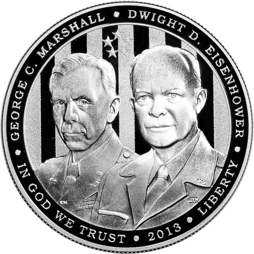 2013 P US 5-Star Generals Commemorative Proof Silver Dollar - Coin in Capsule [MC-S1-13-P-GEN-PF]