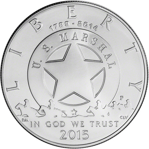 2015 P US Marshals Service Commemorative BU Silver Dollar - Coin in Capsule [MC-S1-15-P-MARSH-BU]