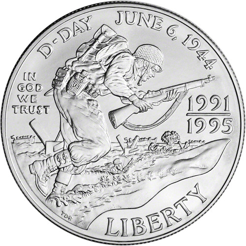 1993 D US World War II Commemorative BU Silver Dollar - Coin in Capsule [MC-S1-93-D-WWII-BU]
