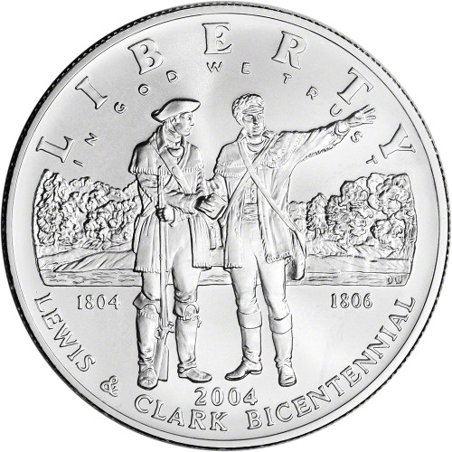 2004 P US Lewis & Clark Commemorative BU Silver Dollar - Coin in Capsule [MC-S1-04-P-LAC-BU]