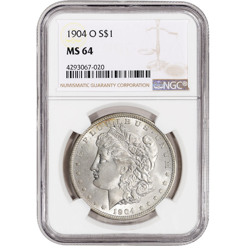 1904 O US Morgan Silver Dollar $1 - NGC MS64 [MORGAN-04-O-N-MS64-NSL]