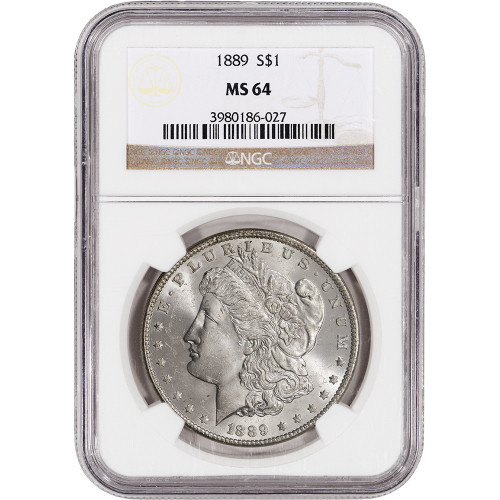 1889 US Morgan Silver Dollar $1 - NGC MS64 [MORGAN-89-N-MS64]