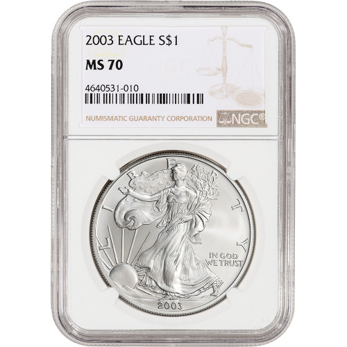 2003 American Silver Eagle - NGC MS70 [03-ASE-N-MS70-NSL]