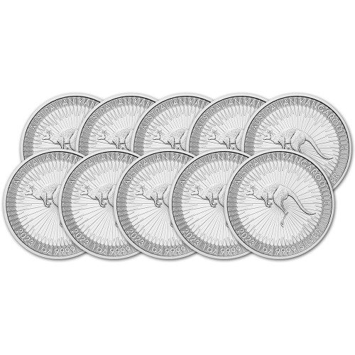 2023 P Australia Silver Kangaroo 1 oz $1 BU - Ten 10 Coins [23-P-KANG-S1-BU(10)]