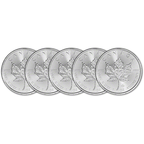 1998 Canada Silver Maple Leaf - 1 oz - $5 - BU [98-CA-CML-S5-BU