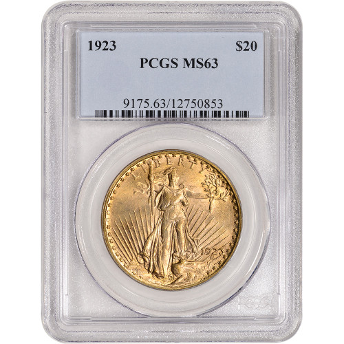 1927 US Gold $20 Saint-Gaudens Double Eagle - PCGS MS63 [27-USG
