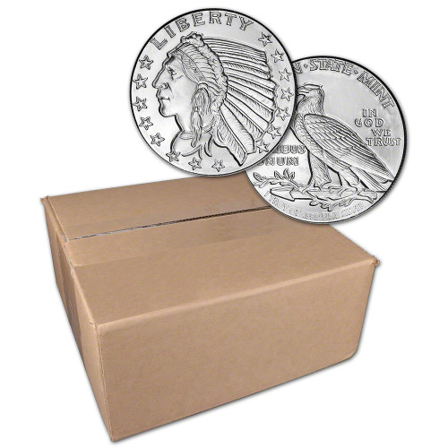 1 oz Golden State Mint Silver Round Incuse Indian 999 Fine Sealed Box of 500 [SILVER-Rnd-1oz-GSM-IND(500)]