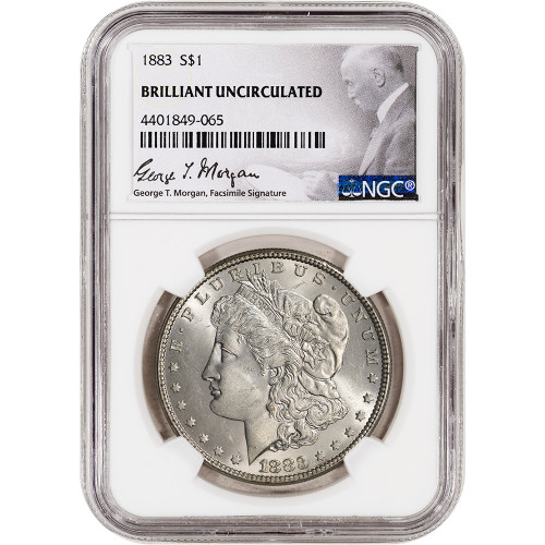 1883-O US Morgan Silver Dollar $1 - NGC Brilliant