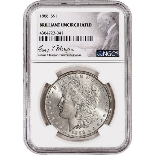 1921 US Morgan Silver Dollar $1 - NGC Brilliant Uncirculated