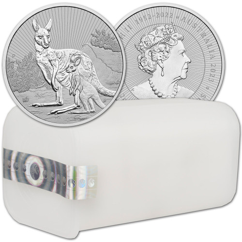 2023 P Australia Silver 2 oz Piedfort Next Generation Kangaroo $2 BU Tube of 10 [23-P-NEXGEN-KANG-S2-BU(10)]