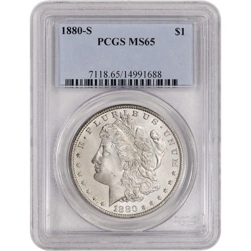 1880-S US Morgan Silver Dollar $1 - PCGS MS65 [MORGAN-80-S-P-MS65-OSL]