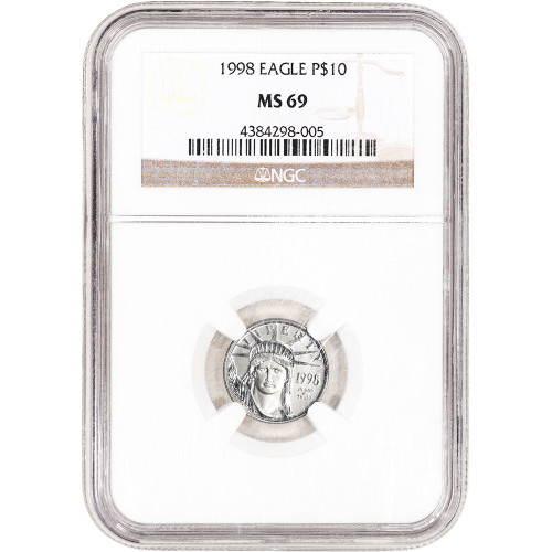 1998 American Platinum Eagle 1/10 oz $10 - NGC MS69 [98-APE-10-N-MS69]