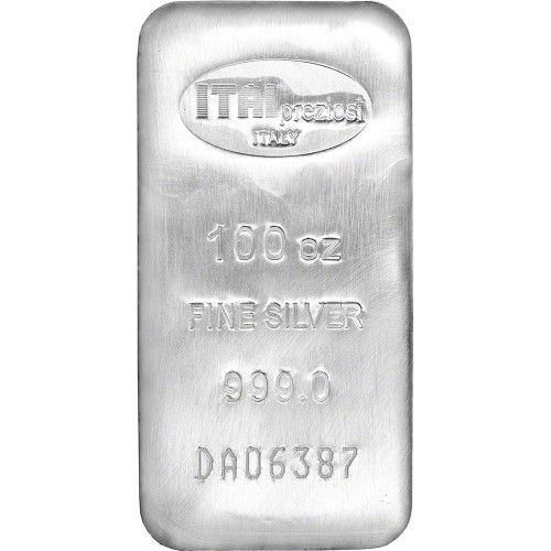 100 oz Italpreziosi Mint Silver Bar 999 Fine Cast  [SILVER-Bar-100oz-ITAL]