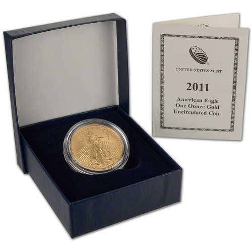 2011 W American Gold Eagle 1 oz $50 Uncirculated Coin - Burnished in OGP [US-11-W-AGE-50-BU]
