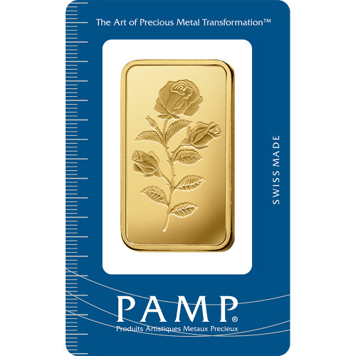 100 gram Gold Bar - PAMP Suisse - Rosa - 999.9 Fine in Sealed Assay [GOLD-Bar-100g-PAMP-Rosa-Assay]