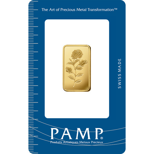 10 gram Gold Bar - PAMP Suisse - Rosa - 999.9 Fine in Sealed Assay [GOLD-Bar-10g-PAMP-Rosa-Assay]
