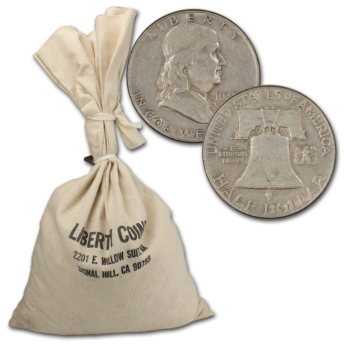90% Silver Half Dollars - $500 Face Value Bag [X-BAG-90-HALVES(500
