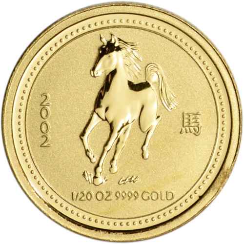 2002 Australia Gold Lunar Series I Year of the Horse 1 oz $100