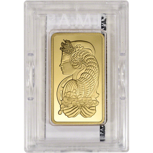 5 oz Gold Bar - PAMP Suisse - Fortuna - 999.9 Fine in Case with