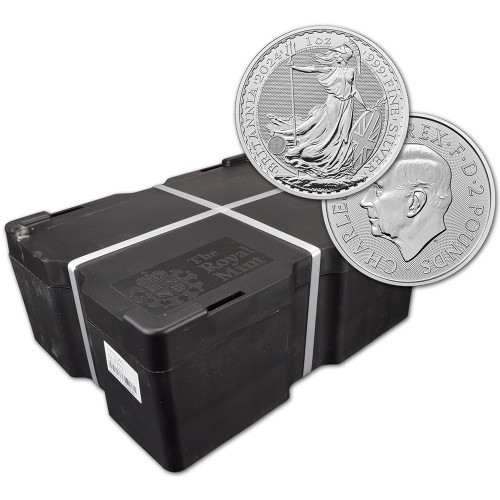 2024 Great Britain Silver Britannia £2 1 oz BU Sealed 500 Coin Box [24-BRIT-S2-BU(500)]