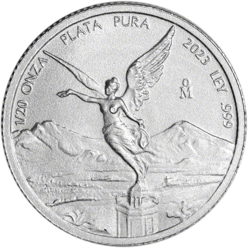 2023 Mexico Silver Libertad 1/20 oz 1/20 Onza - BU [23-LIBERTAD-S.05oz-BU]