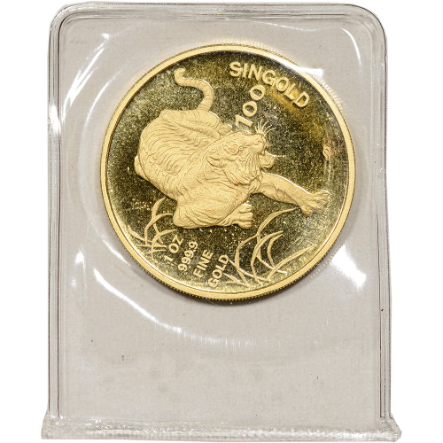 1986 SM Singapore Gold 1 oz 100 Singold - Lunar Year of the Tiger - BU [WG-03097]