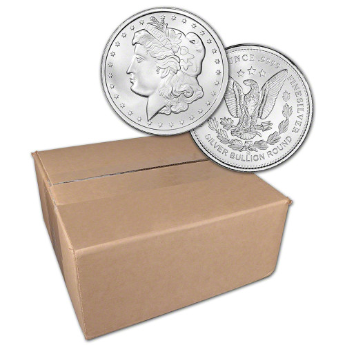1 oz Silver Round CNT Morgan Design .9999 Fine Sealed Box of 500 [SILVER-Rnd-1oz-CNT-MOR(500)]