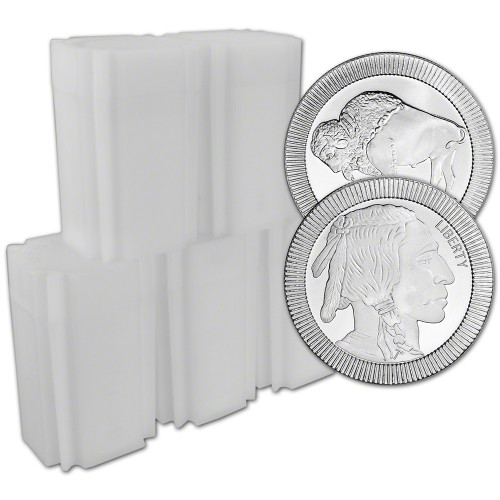 100-pc. 1 oz Silver Round SilverTowne Buffalo Stackable .999  5 Rolls of 20 [SILVER-Rnd-1oz-AMARK-BUFF-STK(100)]