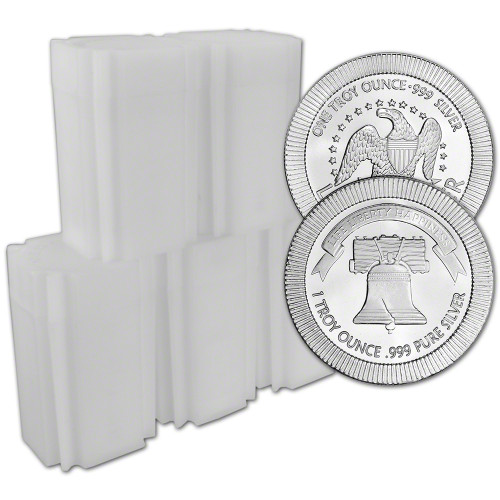 100-pc. 1 oz Silver Round SilverTowne Liberty Bell Stackable .999  5 Rolls of 20 [SILVER-Rnd-1oz-AMARK-BELL(100)]