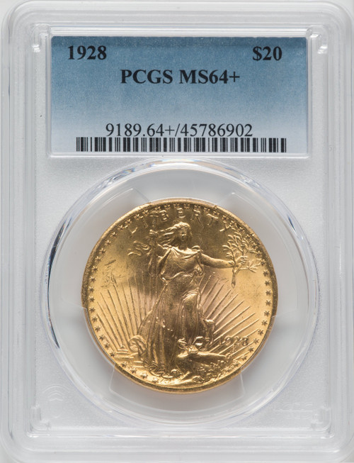 1928 US Gold $20 Saint-Gaudens Double Eagle - PCGS MS64+ [V-HA-761599055]