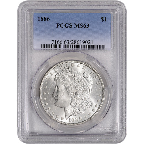 1886 US Morgan Silver Dollar $1 - PCGS MS63 [MORGAN-86-P-MS63]