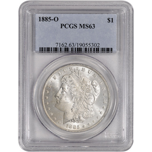 1885-O US Morgan Silver Dollar $1 - PCGS MS63 [MORGAN-85-O-P-MS63-OSL]