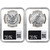 2023 S US 2 Coin Morgan and Peace Silver Dollar Reverse Proof Set NGC PF70 Early [23-S-MORPEA-REV-2SET-N-PF70-ER-NSL]