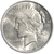 1922 D US Peace Silver Dollar $1 - AU