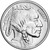 FIVE (5) 1 oz Silver Round CNT Buffalo Design .9999 Fine [SILVER-Rnd-1oz-CNT-BUFF(5)]