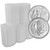 100 1 oz Cut Saw Mint Silver Round - Unity Design 999 Fine 5 Tubes of 20 [SILVER-Rnd-1oz-CSM-UNUM(100)]