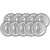 TEN (10) 1 oz. Cut Saw Mint Silver Round - Unity Design - 999 Fine [SILVER-Rnd-1oz-CSM-UNUM(10)]