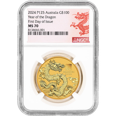 2024 $10 1/4-oz Gold American Eagle NGC MS70 w/Brown Label