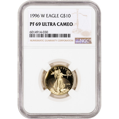1996 W American Gold Eagle Proof 1/4 oz $10 - NGC PF69 UCAM [96-W