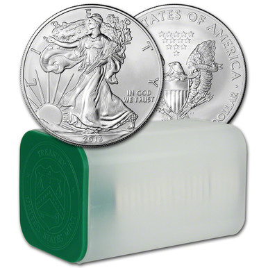 2013 American Silver Eagle 1 oz $1 - 1 Roll - Twenty 20 BU Coins in Mint Tube [13-ASE-BU(20)]