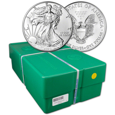 2020 American Silver Eagle 1 oz $1 - BU - Sealed 500 Coin Monster Box [20-ASE-BU(500)]