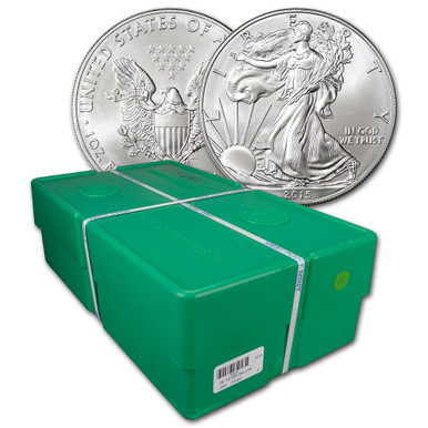 2015 American Silver Eagle (1 oz) $1 - BU - Sealed 500 Coin Monster Box ...