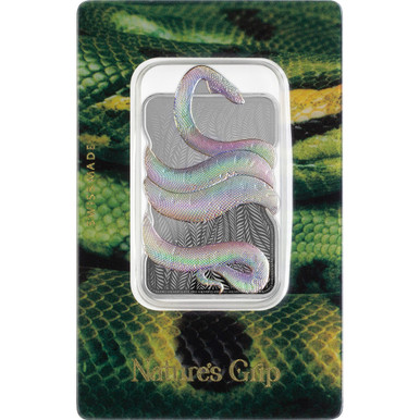 1 oz PAMP Suisse Silver 2024 Niue Anaconda Snake Hologram Coin Bar