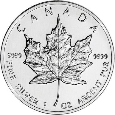 1990 Canada Silver Maple Leaf - 1 oz - $5 - BU [90-CA-CML-S5-BU