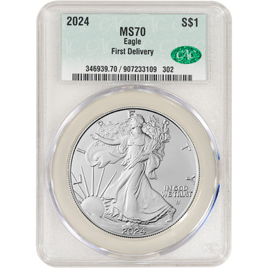 2024 American Silver Eagle - CAC MS70 First Delivery [24-ASE