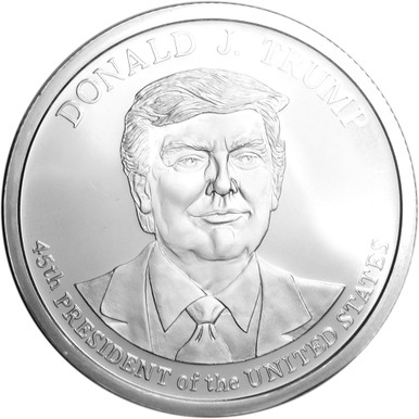 5 oz Golden State Mint Silver Round Donald J. Trump .999 Fine