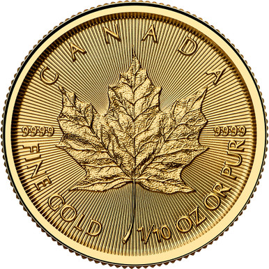 2025 Canada Gold Maple Leaf 1/10 oz $5 - BU [25-CML-G5-BU